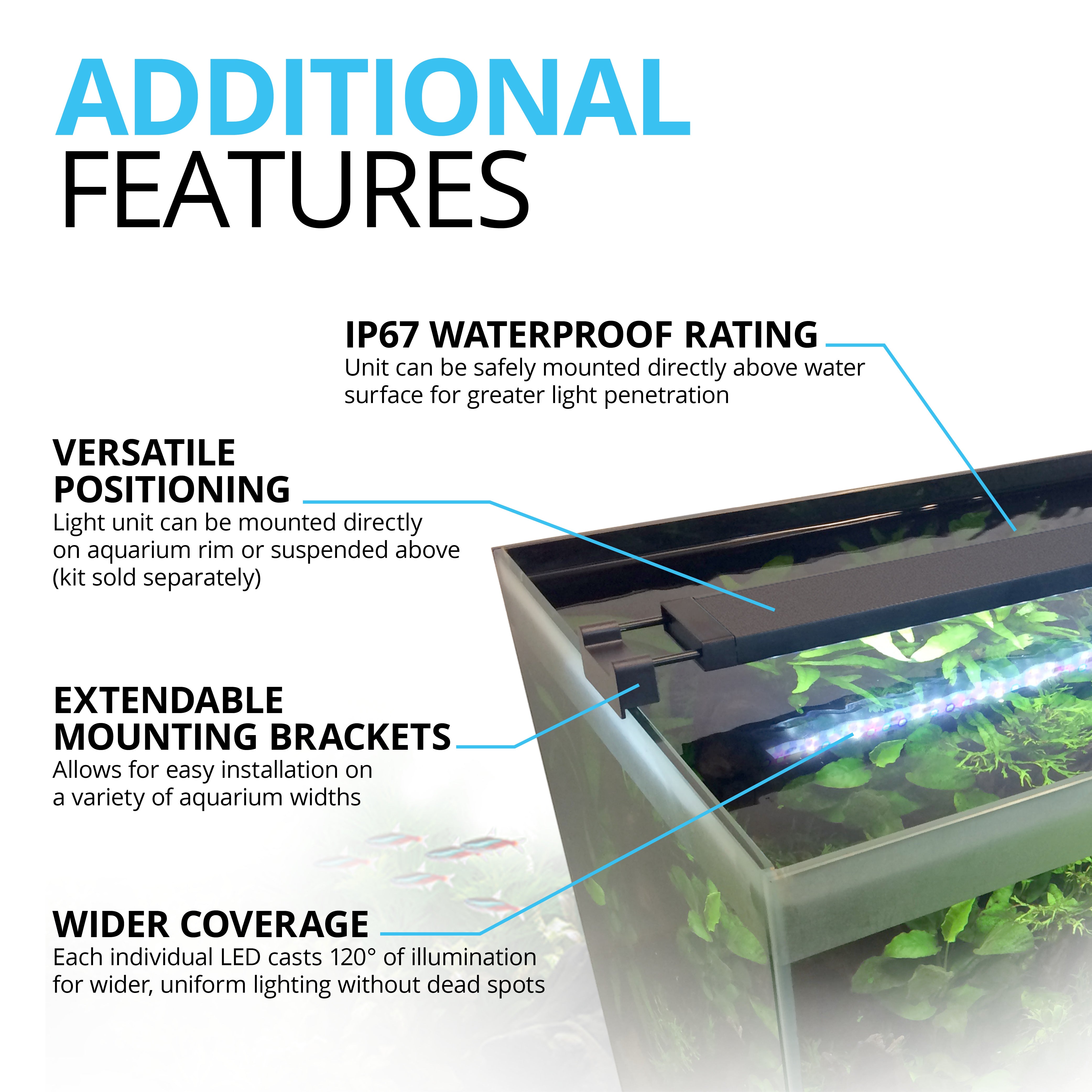 Fluval Plant 3.0 LED 32W (61cm-85cm) - Additional Features